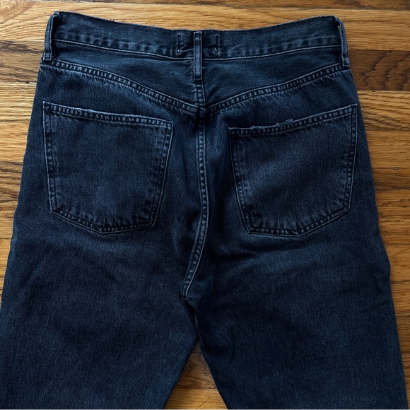 AGOLDE 90’S HIGH WAISTED LOOSE WASHED BLACK JEANS - Picture 7 of 7